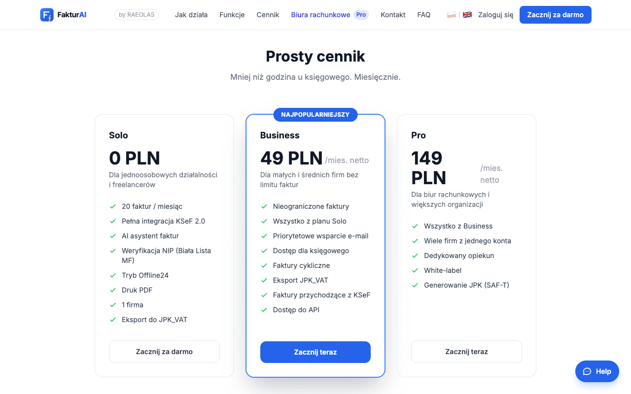 FakturAI — Pricing